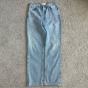AGOLDE Riley High Rise Straight Crop Denim Jeans